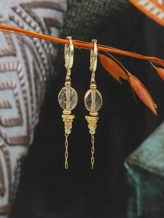 Boucles oreilles dormeuse Ovaline