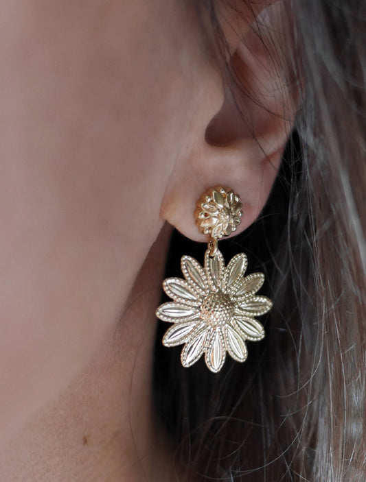 Boucles oreilles pendant simple Margueritte