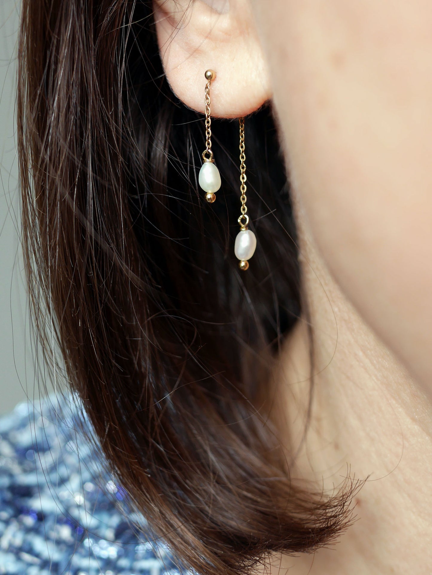 Boucles oreilles duo perles