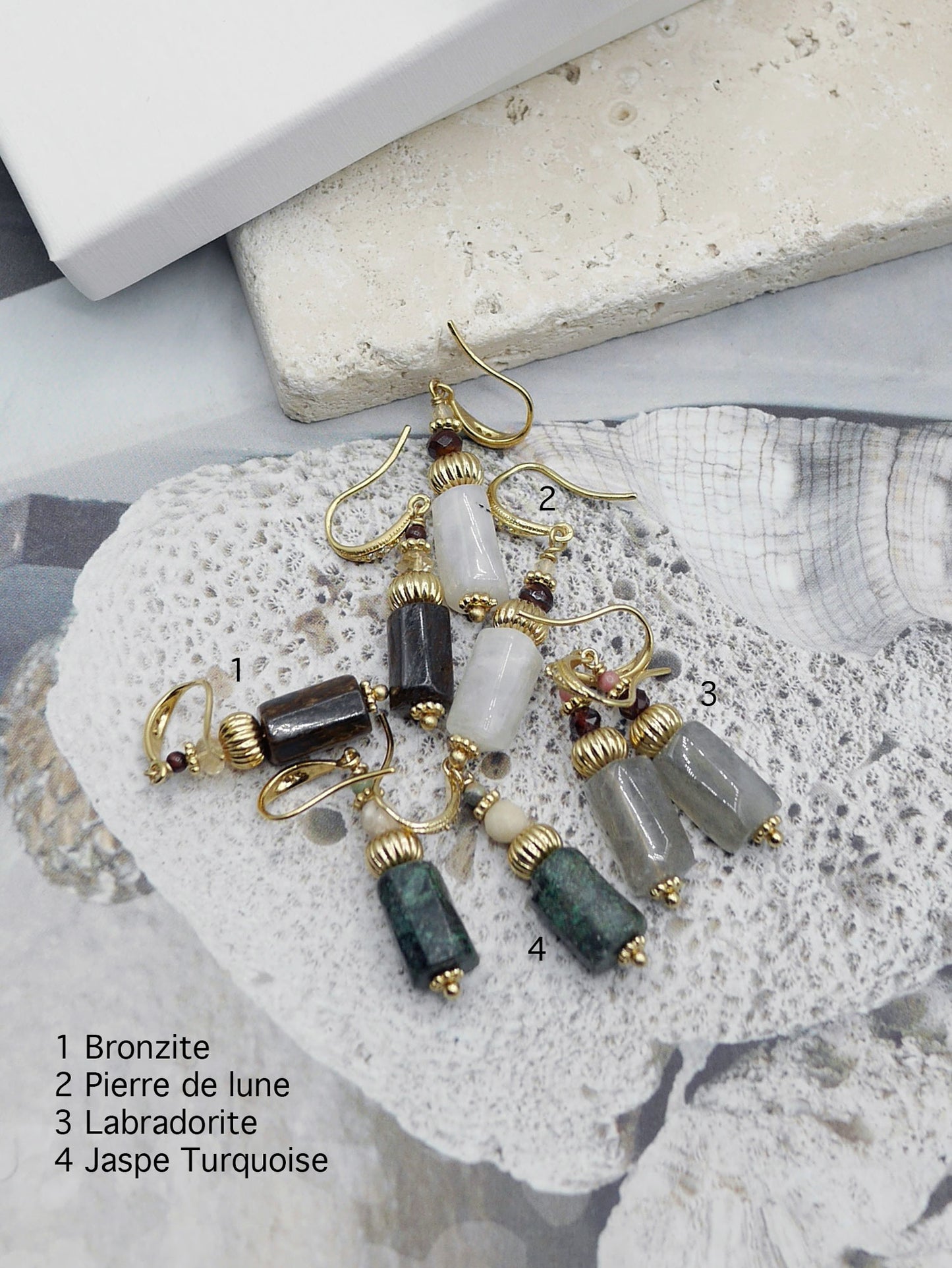 Boucles oreilles Mineral