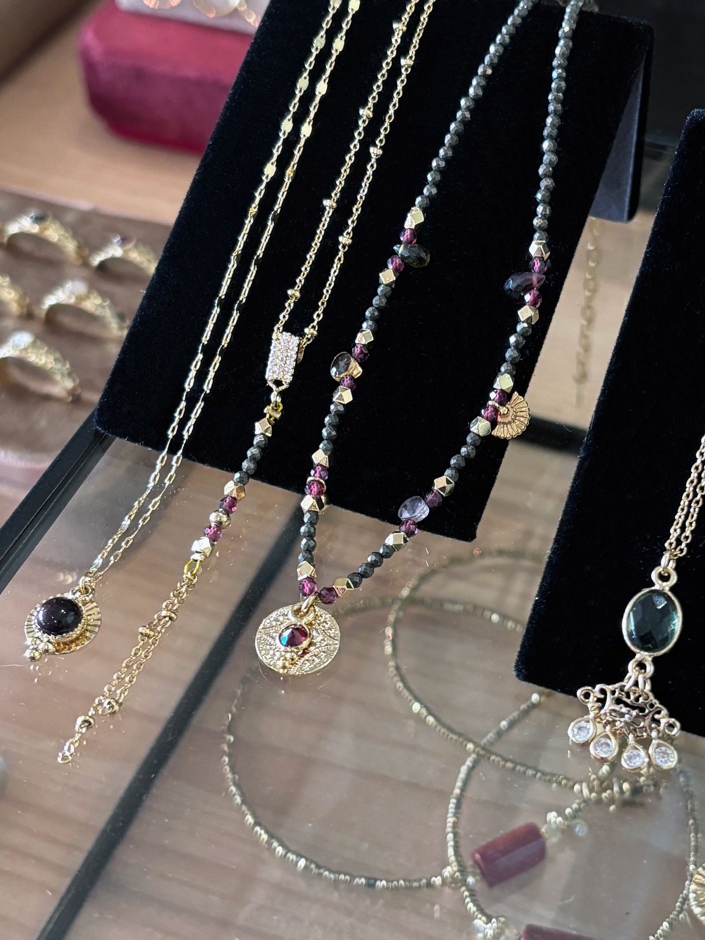 Collier ras de cou Pyrite