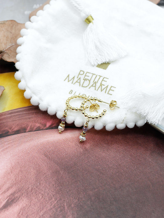 Petite créole anneau boule "Minette"