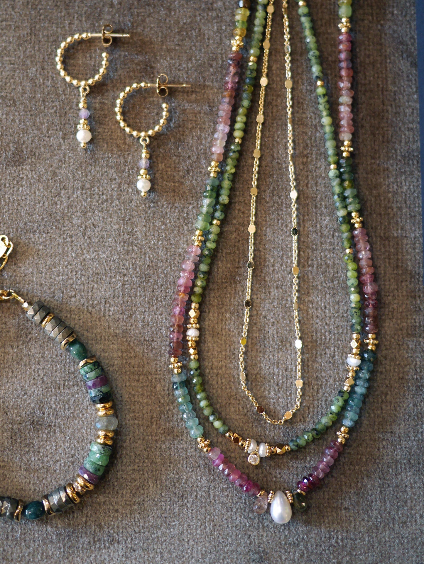 Collier Tourmaline Multicolore