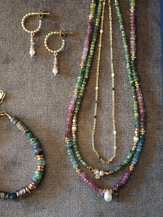 Collier Tourmaline Multicolore