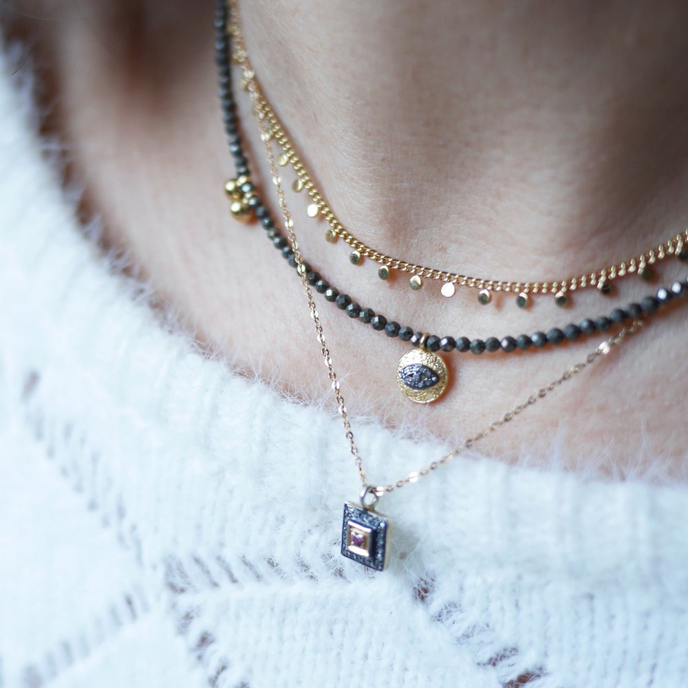 Collier Pyrite Oeil