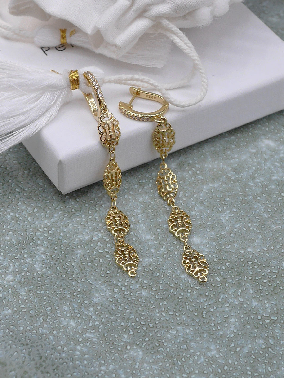 Boucles oreilles longues Irina