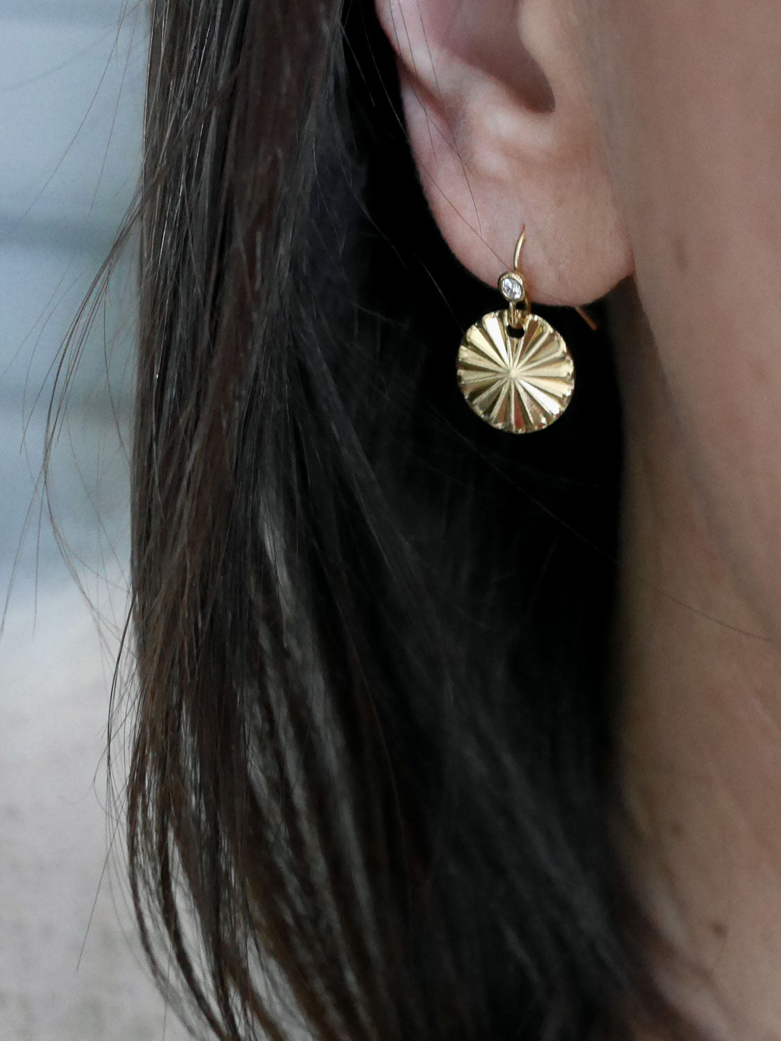 Boucles d'oreilles crochet strass Céleste