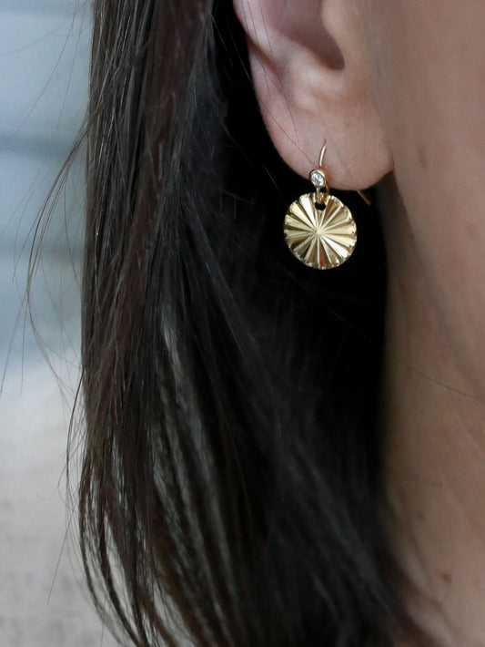 Boucles d'oreilles crochet strass Céleste