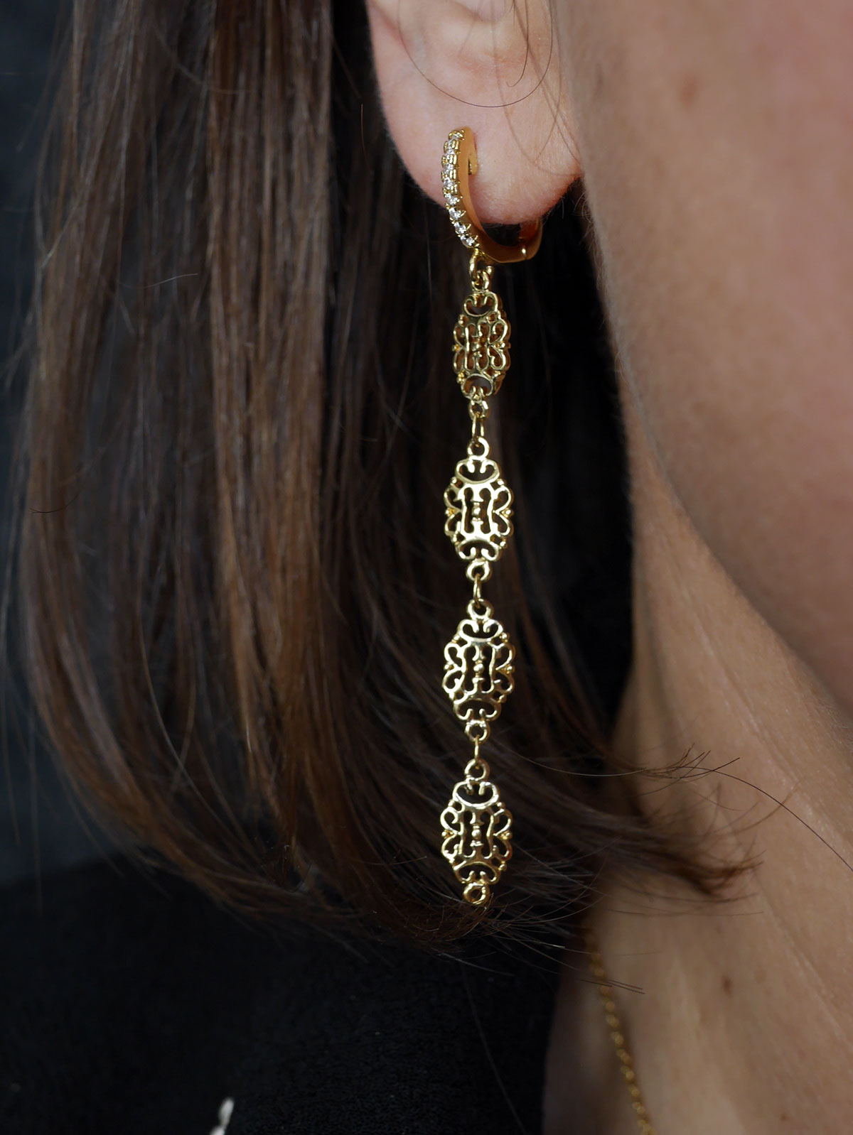 Boucles oreilles longues Irina