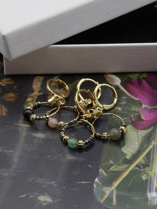 Boucles oreilles créole suspendue Hamsa