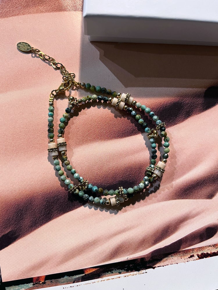 Ras de cou maya turquoise