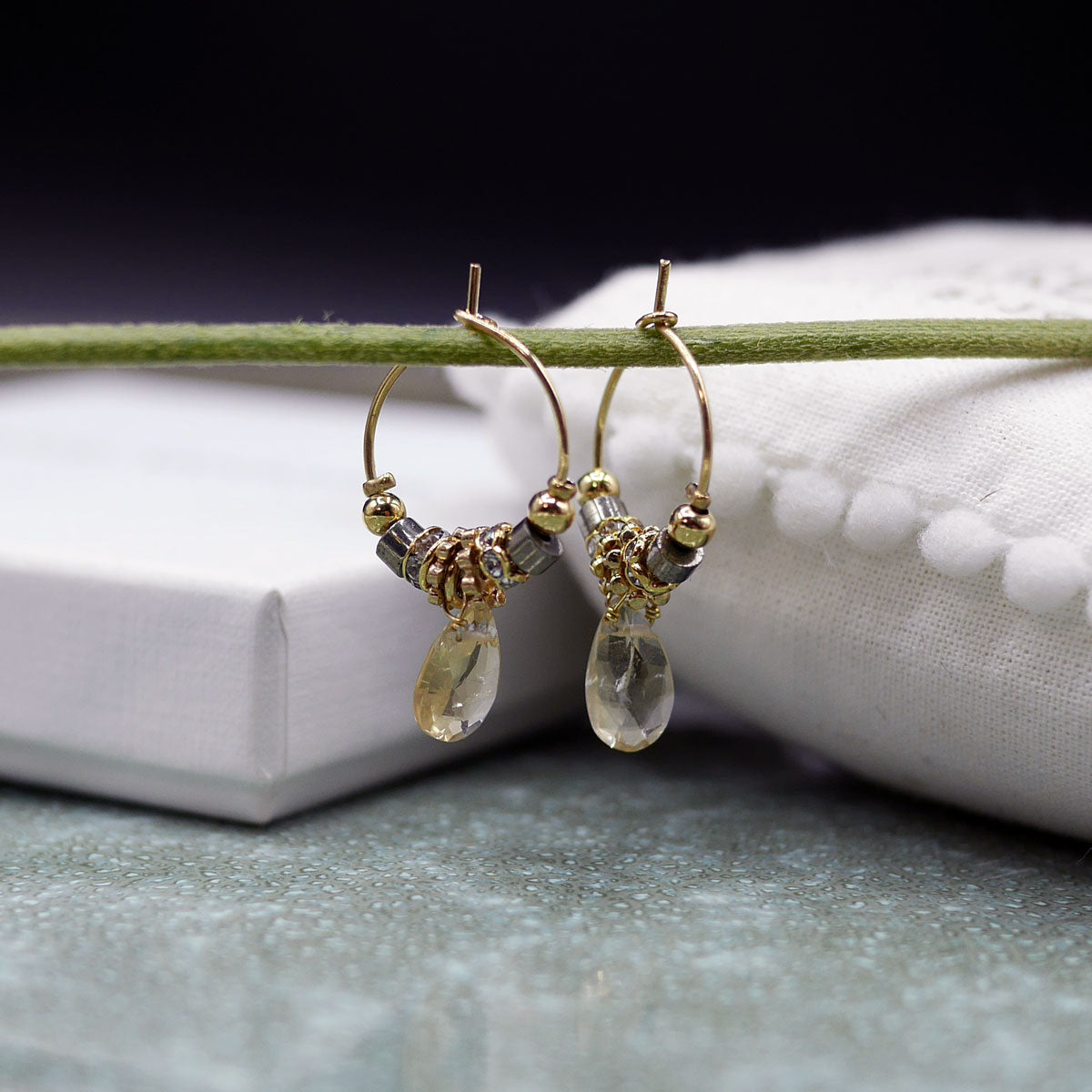 Créole pépite citrine