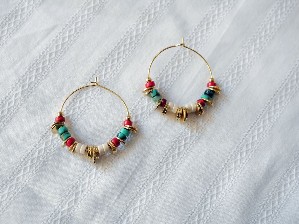 Créoles Disques Multicolore 5 coloris