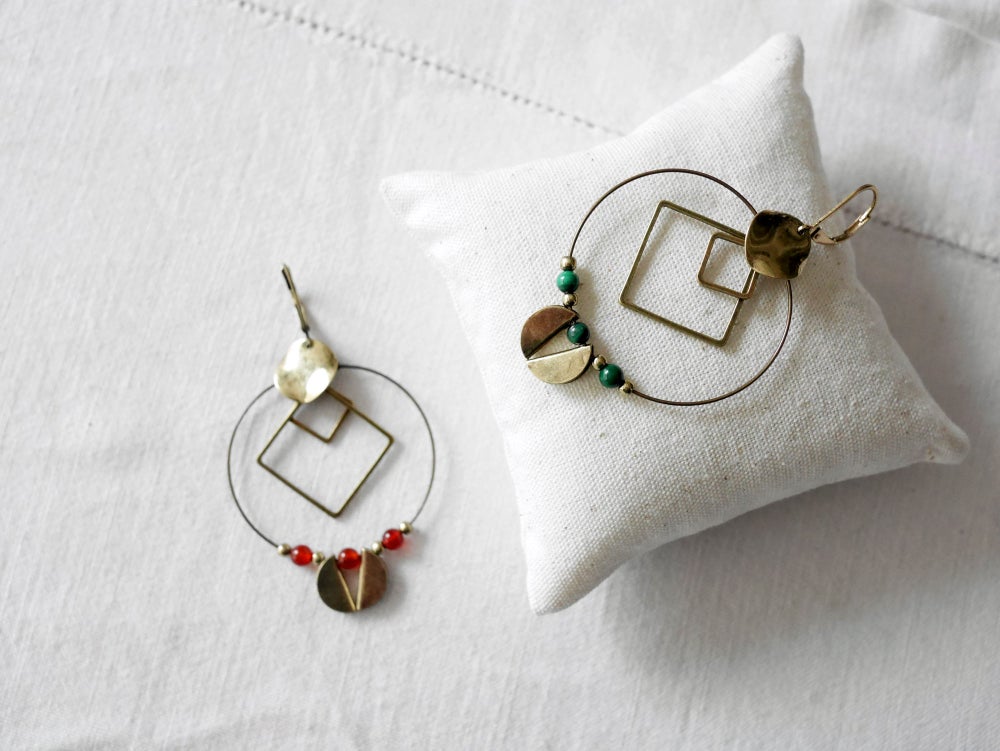 Boucles oreilles Créoles Grand modèle sahara 10 coloris