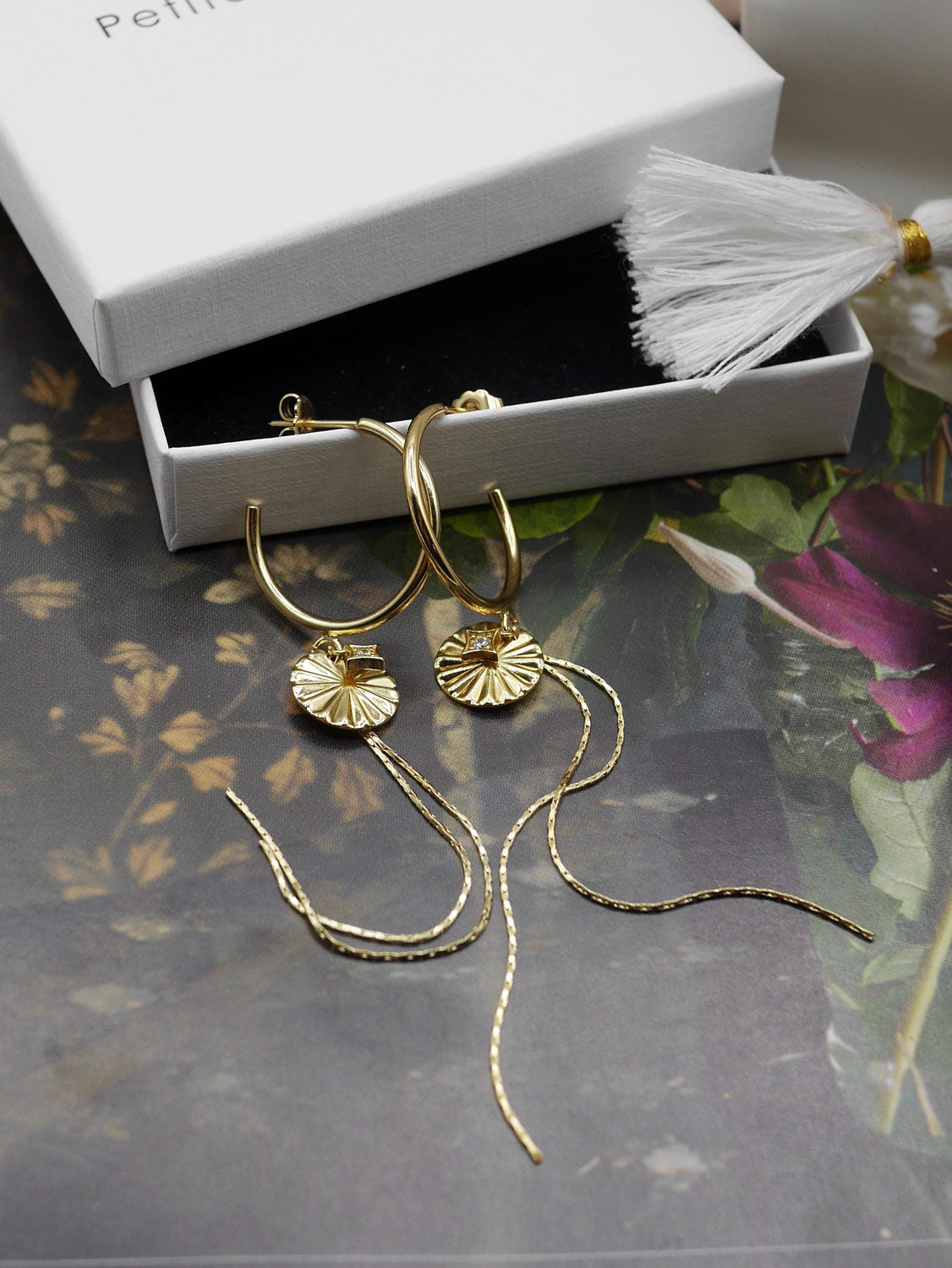 Boucles d'oreilles créole Céleste longue