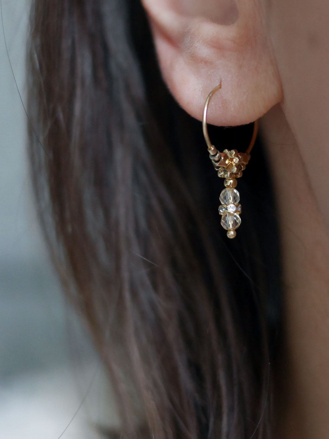 Boucles d'oreilles mini créole Nahla