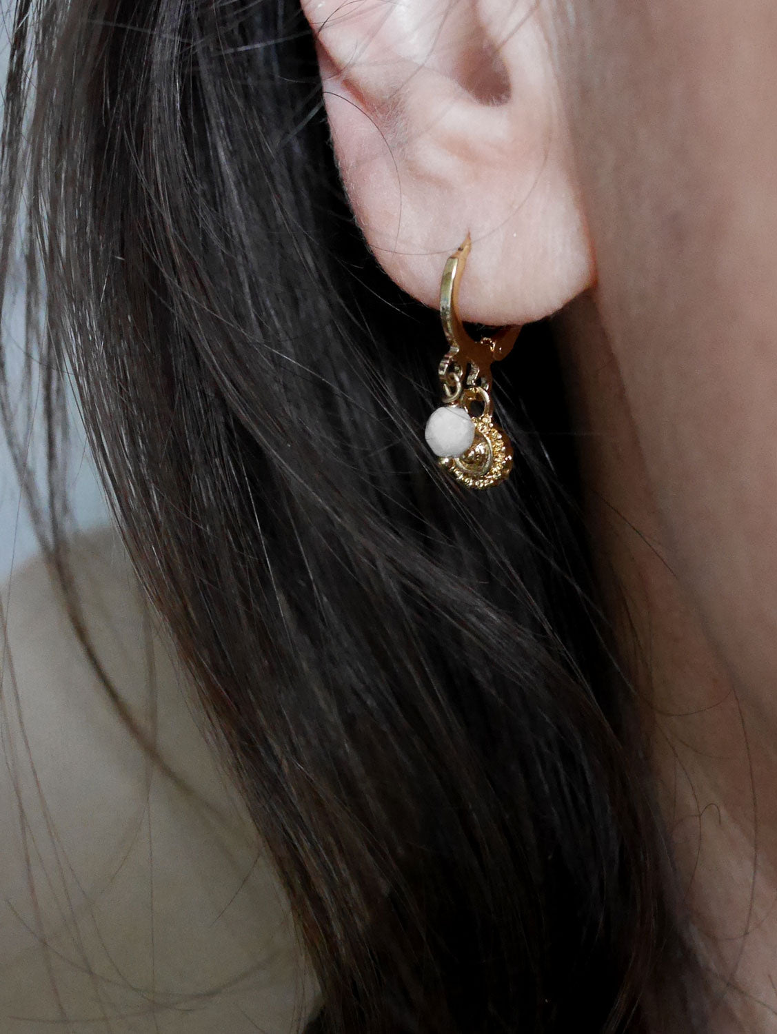 Boucles oreilles mini créole Hamsa