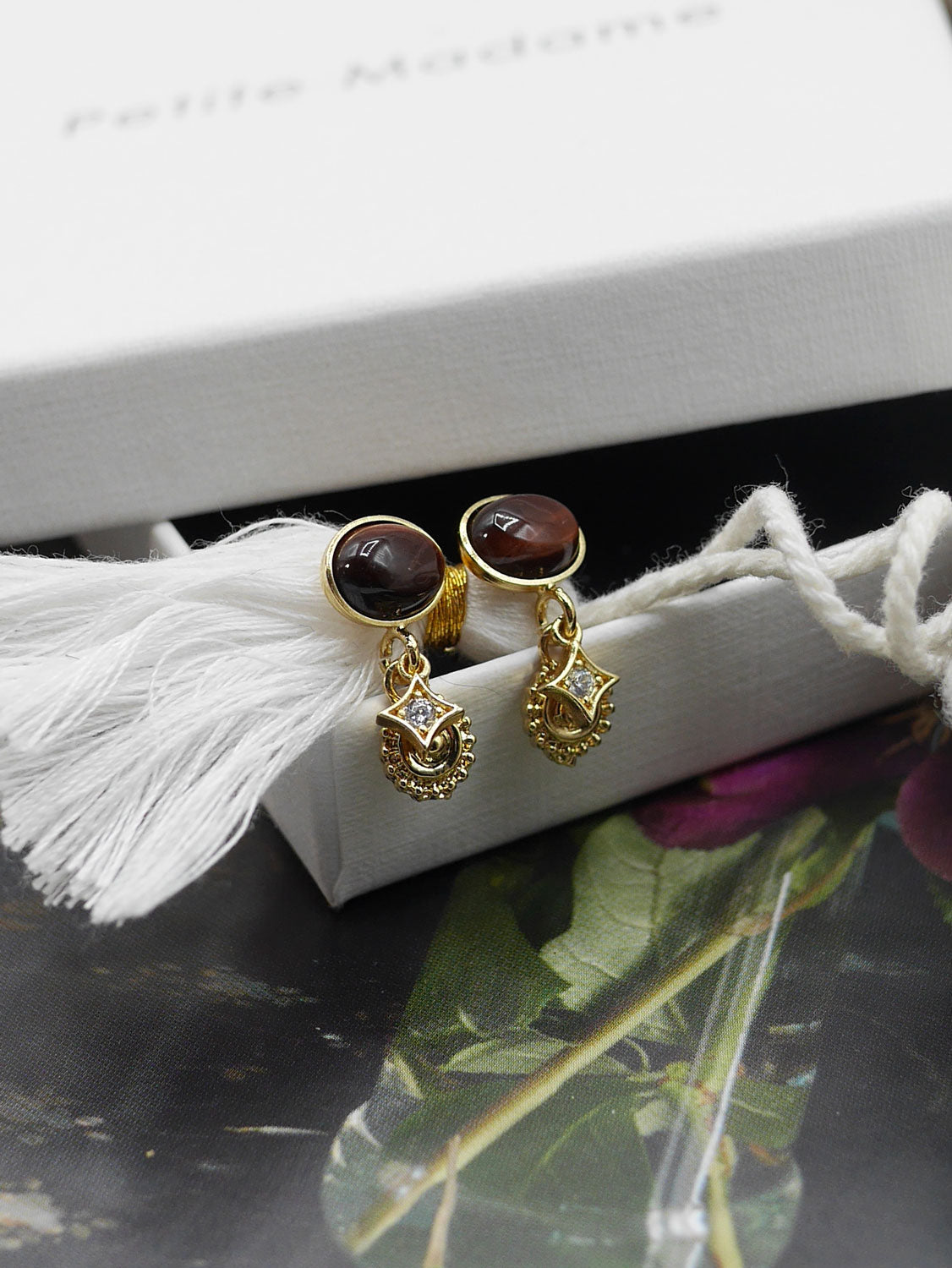 Boucles d'oreilles clou oval Nina