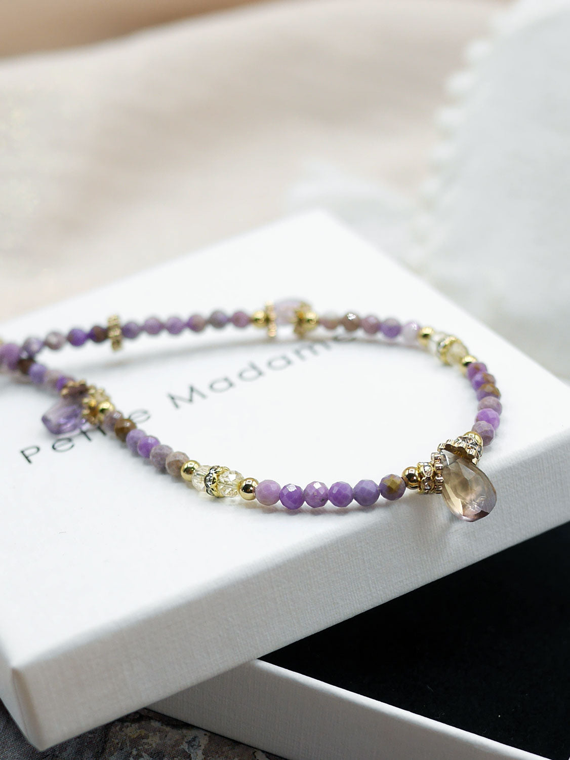 Collier Pépite Phosphosidérite et Amétrine