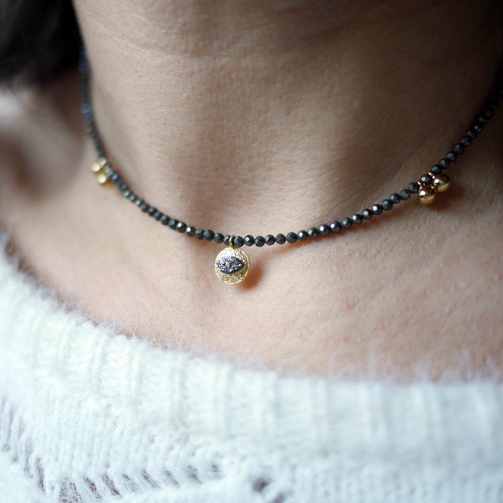 Collier Pyrite Oeil