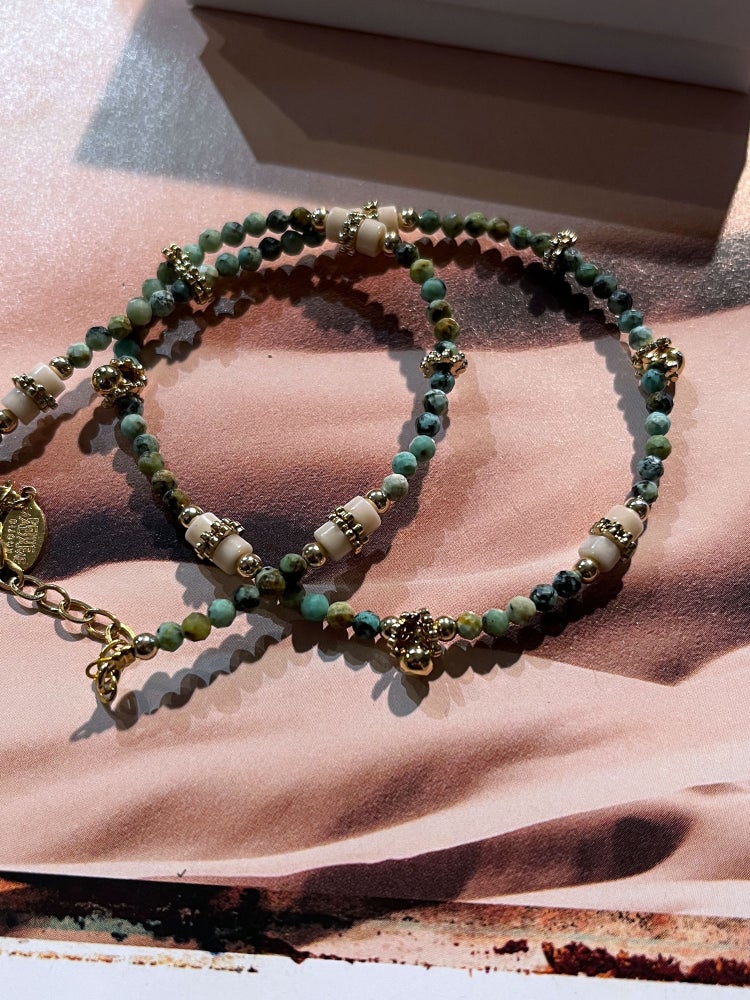 Ras de cou maya turquoise