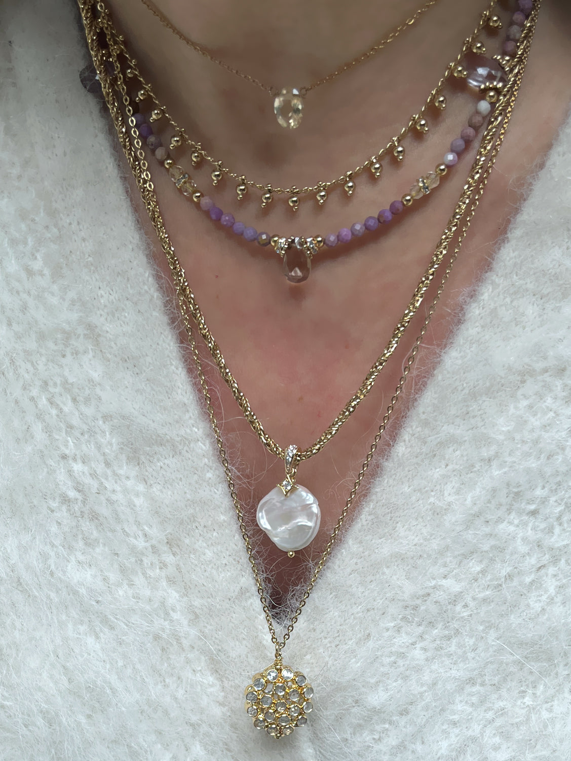 Collier Pépite Phosphosidérite et Amétrine