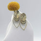 Boucles oreilles Zellige – Laiton doré 24k – Fait main Guérande