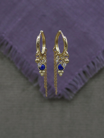 Créole multi rangs Safia dorées 24k-boucles d 'oreilles créateur fabriquées en France