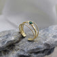 Bague Iris – bague ajustable dorée or 24k faite main Guérande