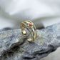 Bague Iris – bague ajustable dorée or 24k faite main Guérande