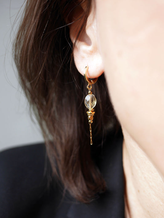 Boucles oreilles dormeuse Ovaline
