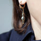 Boucles oreilles pendantes en Pyrite -Météore