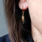 Boucles d'oreilles mini créole Citrine Pyrite - L 'éclat Doré