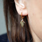 Petites boucles oreilles dormeuse pendentif losange