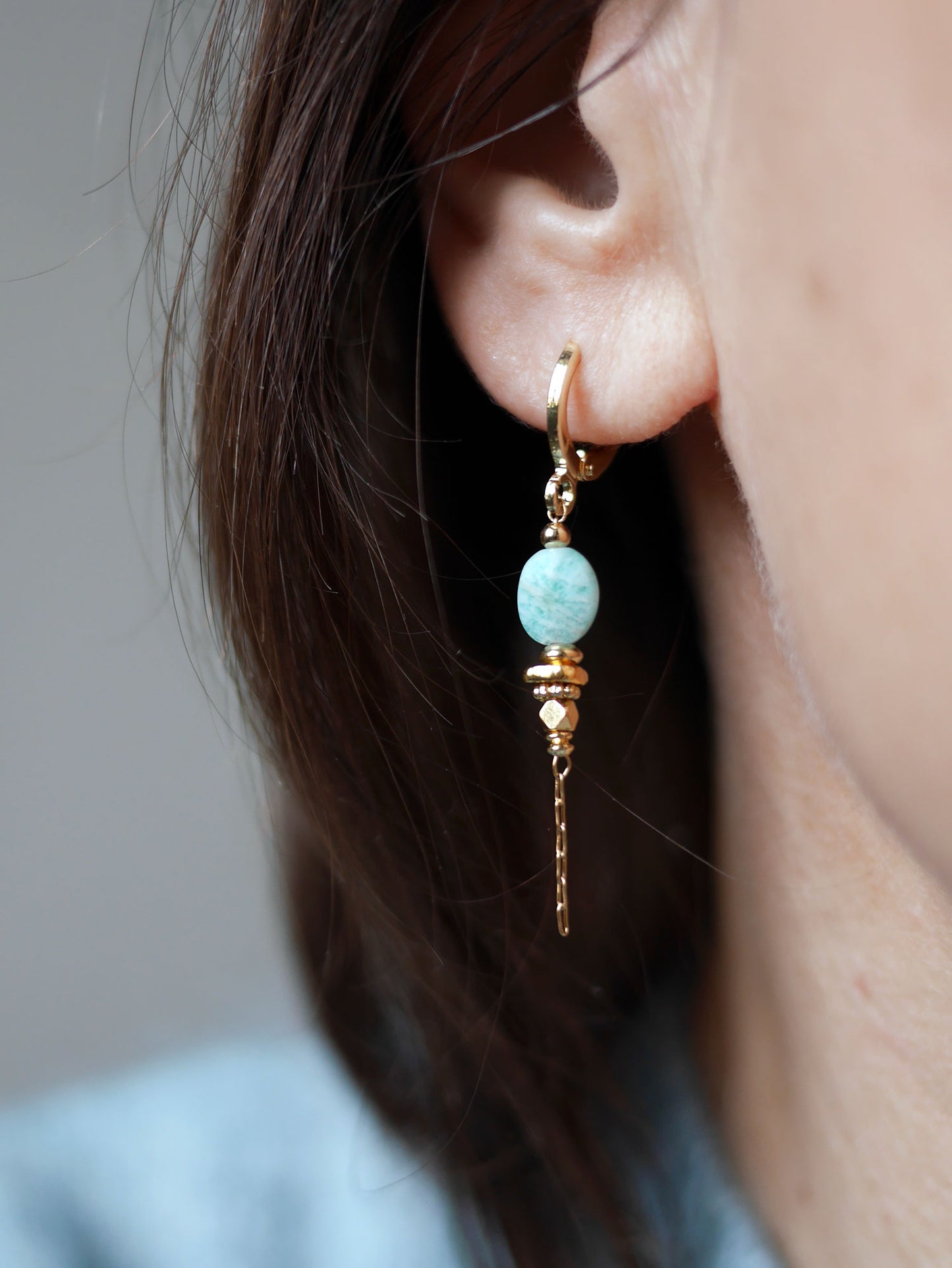 Boucles oreilles dormeuse Ovaline