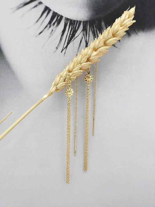 Boucles oreilles fil Maille d'or