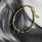 Bracelet pour femme de fabrication artisanale française. Pierres naturelles de pyrite.Un bijou unique 