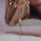 Collier créateur au style bohème en pierres naturelles de labradorite et citrine . Artisanat français bijoux femme uniques en série limitée 