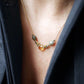 Collier fin en labradorite et citrine - L 'éclat doré