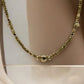 Collier ras de cou perles dorées irrégulières - Nadia