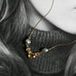 Collier fin en labradorite et citrine - L 'éclat doré