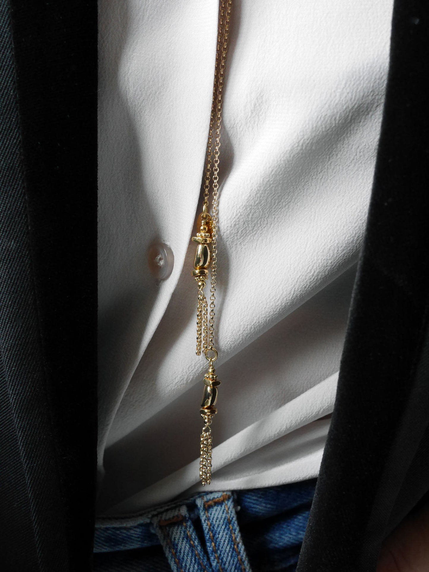 Collier écharpe Galet