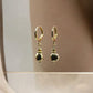Boucles oreilles mini créoles perles dorées irrégulières - Nadia
