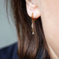 Boucles d'oreilles dormeuse navette zirconium dorée or 24k fait main Petite Madame