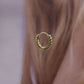 anneau oreille fil torsadé , huggie 8mm pour lobe , vendue à l unité , plaqué or créateur