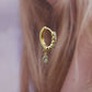 mono boucle anneau huggie plaqué or bijoux fait main artisan made in france