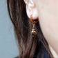 Boucles oreilles mini créoles perles dorées irrégulières - Nadia