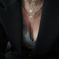 Collier cravate pierres pyrite et citrine