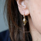 Boucles oreilles crochet strass pendentif losange